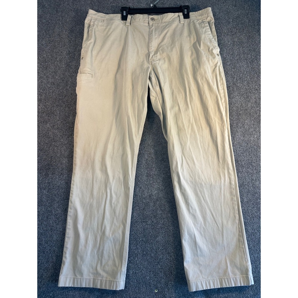 Duluth Trading Co Flex Ballroom Khakis Tan Chino Pants Mens 42x32 Standard Fit